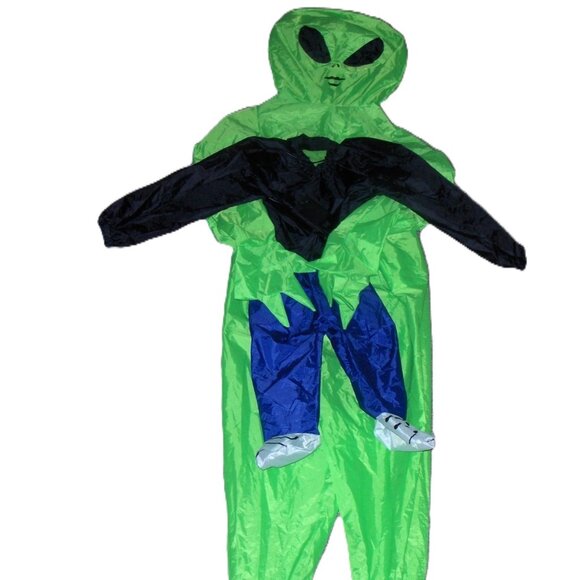 Spirit Alien Abduction Kids Costume - Neon Green and Navy - Picture 9 of 15